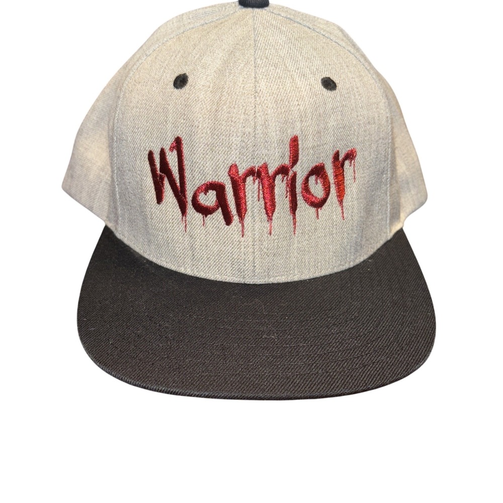 Lids Warrior Blood Drip Snapback Hat Heather‎ Grey Black Flat Bill Cap Mens OSFM